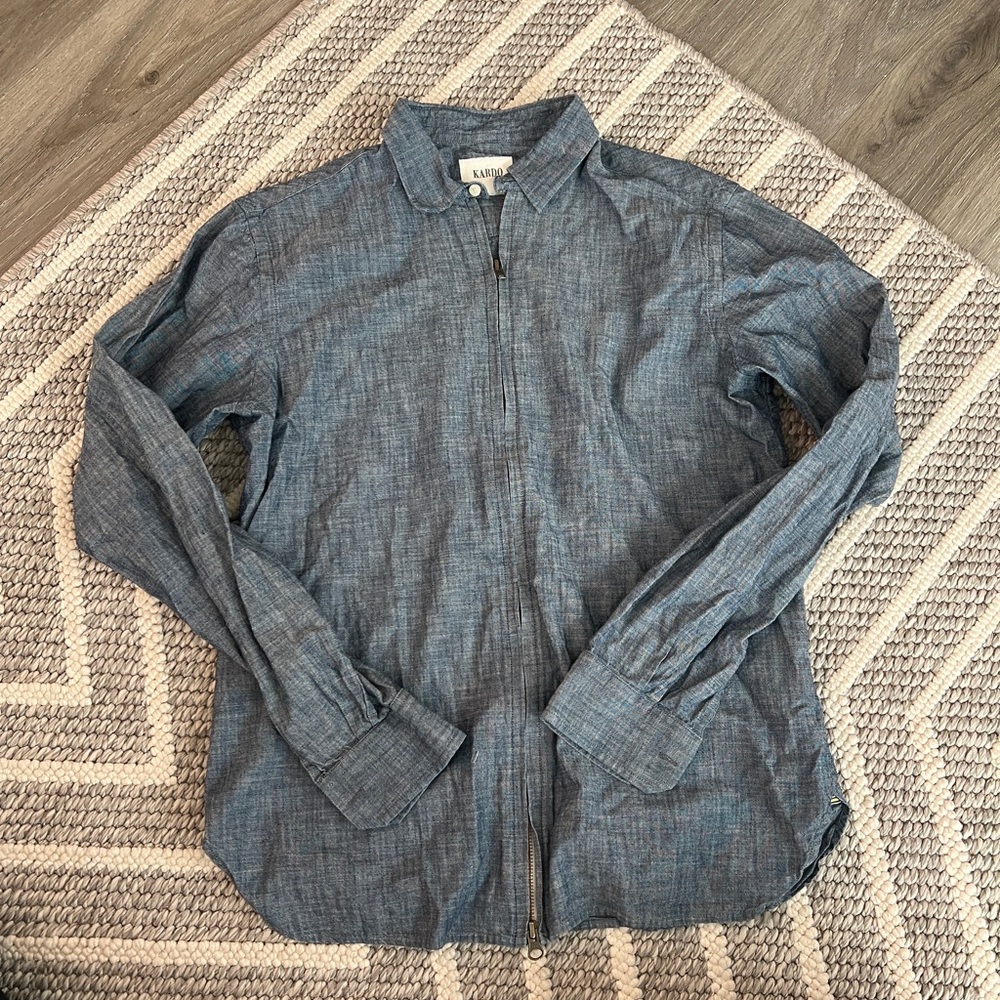 KARDO denim chambray jacket size medium